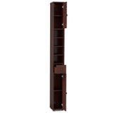Freestanding Slim Bathroom Cabinet with Drawer and Adjustable Shelves