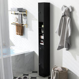Freestanding Slim Bathroom Cabinet with Drawer and Adjustable Shelves