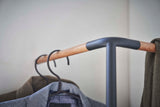 Corner Leaning Coat Hanger (63" H)  - Steel + Wood