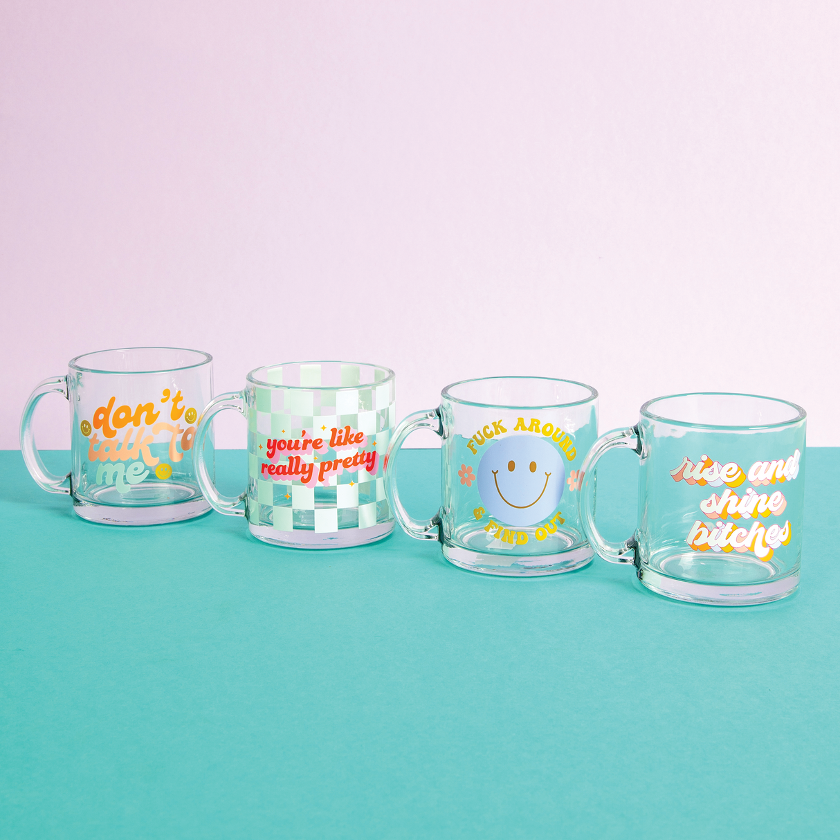 Don't Talk To Me Clear Glass Mug