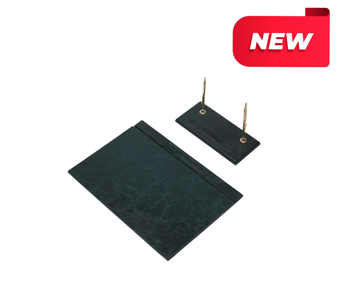 MOOG Leather Desk Set - Black- 2 PCS