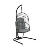 Hanging Wicker Egg Chair with Stand