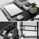Height-adjustable Mobile Standing Desk with Split Top and Adjustable Angle
