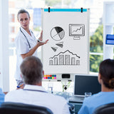Height-Adjustable Mobile Whiteboard with Round Stand Paper Clips