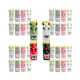 Ceramic Horned Hawaiian Tiki Mugs (Set of 4)