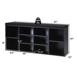 10-Cube Organizer Shoe Storage Bench with Cushion for Entryway