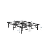 Twin/Full/Queen Size Foldable Metal Platform Bed with Tool-Free Assembly