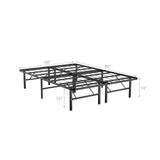 Twin/Full/Queen Size Foldable Metal Platform Bed with Tool-Free Assembly