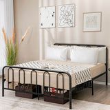Full/Queen Size Metal Bed Frame with Headboard and Footboard