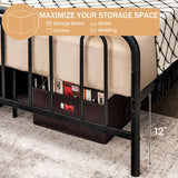 Full/Queen Size Metal Bed Frame with Headboard and Footboard