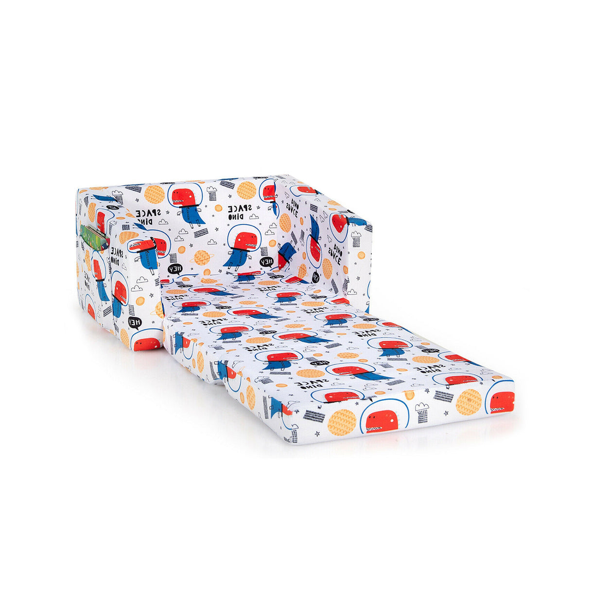 2-in-1 Convertible Kids Sofa with Velvet Fabric