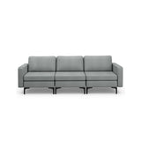 Convertible Leather Sofa Couch with Magazine Pockets 3-Seat with 2 USB Port