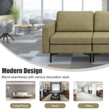 Convertible Leather Sofa Couch with Magazine Pockets 3-Seat with 2 USB Port