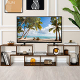 3 Pieces Adjustable TV Stand for TVs up to 65 Inch with Shelves