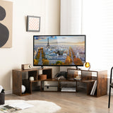 3 Pieces Adjustable TV Stand for TVs up to 65 Inch with Shelves