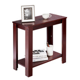 2-Tier Modern Compact End Table with Storage Shelf