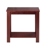 2-Tier Modern Compact End Table with Storage Shelf