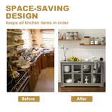Kitchen Storage Cabinet with Glass Sliding Door