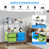 4 Drawers Shelves Rolling Storage Cart Rack