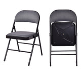 4 Pieces Fabric Upholstered Padded Seat Folding Chairs Seet