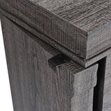 Standing Jewelry Cabinet Storage Organizer with Wooden Legs-Gray