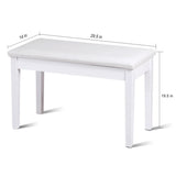 Solid Wood PU Leather Padded Piano Bench Keyboard Seat