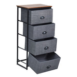 Chest Storage Tower Side Table Display Storage with 4 Drawers