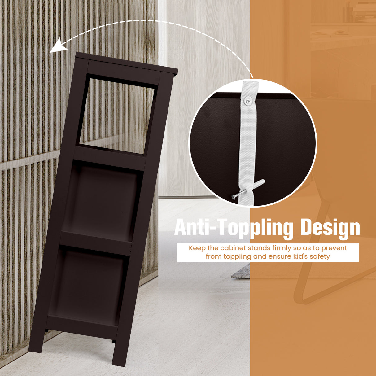 Floor Cabinet Multifunction Storage Rack Stand Organizer