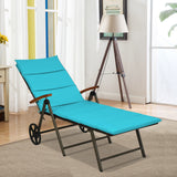 Outdoor Chaise Lounge Chair Rattan Lounger Recliner Chair
