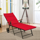 Outdoor Chaise Lounge Chair Rattan Lounger Recliner Chair