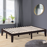 14 Inch Full Size Wood Platform Bed Frame with Wood Slat Support