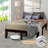 14 Inch Full Size Wood Platform Bed Frame with Wood Slat Support
