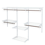 Adjustable Wall Mounted Closet Rack System with Shelf