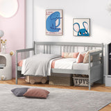 Twin Size Wooden Slats Daybed Bed with Rails