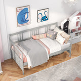 Twin Size Wooden Slats Daybed Bed with Rails