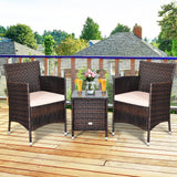 3 Pcs Outdoor Rattan Wicker Furniture Set