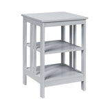 2 Pieces 3-Tier Nightstand with Reinforced Bars and Stable Structure