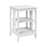 2 Pieces 3-Tier Nightstand with Reinforced Bars and Stable Structure