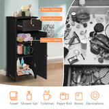 Wooden Storage Free-Standing Floor Cabinet with Drawer and Shelf