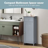 Wooden Storage Free-Standing Floor Cabinet with Drawer and Shelf