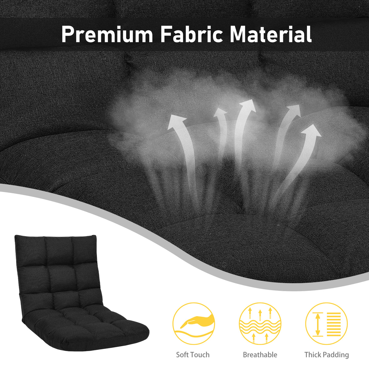 14-Position Adjustable Folding Lazy Gaming Sofa