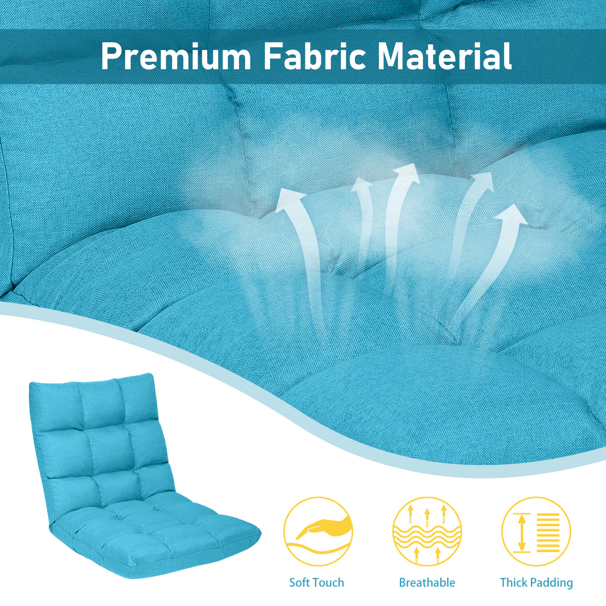 14-Position Adjustable Folding Lazy Gaming Sofa