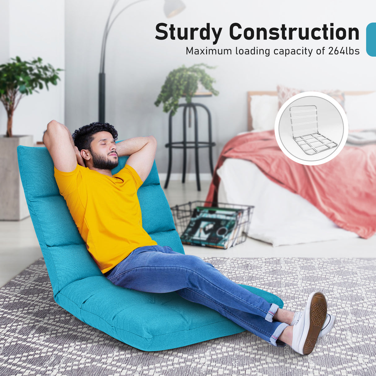 14-Position Adjustable Folding Lazy Gaming Sofa