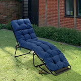 Outdoor Lounge Chaise Cushion with String Ties for Garden Poolside