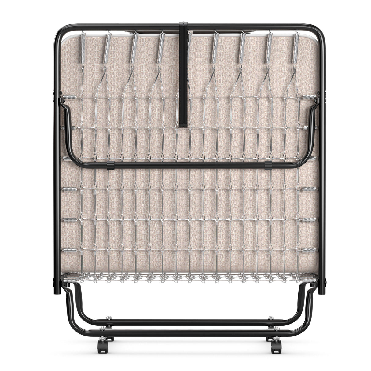 Rollaway Guest Bed with Sturdy Steel Frame and Memory Foam Mattress Made in Italy