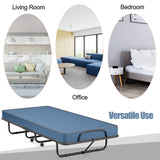 Rollaway Guest Bed with Sturdy Steel Frame and Memory Foam Mattress Made in Italy