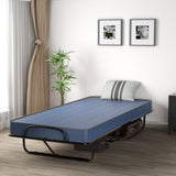 Rollaway Guest Bed with Sturdy Steel Frame and Memory Foam Mattress Made in Italy