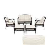 7 Pieces Outdoor Patio Furniture Set with Waterproof Cover