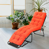 Outdoor Lounge Chaise Cushion with String Ties for Garden Poolside