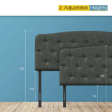 Faux Linen Headboard with Adjustable Heights